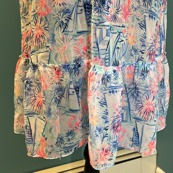 Lilly Pulitzer Blue and Pink Dress or Swim Coverup - Picture 3 of 13